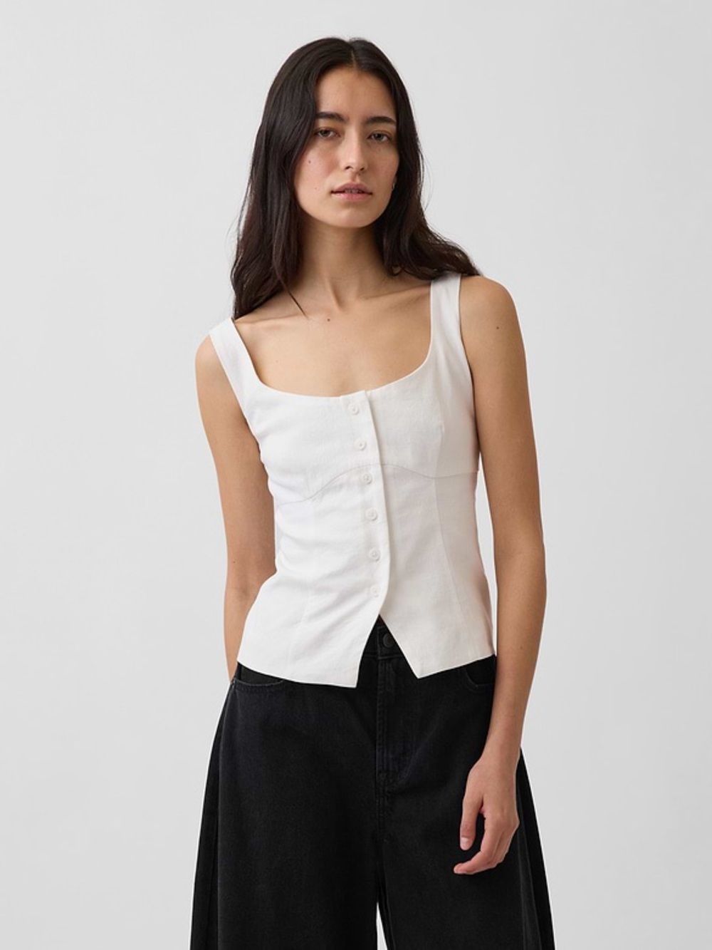 GAP Linen Blend Corset Vest Top